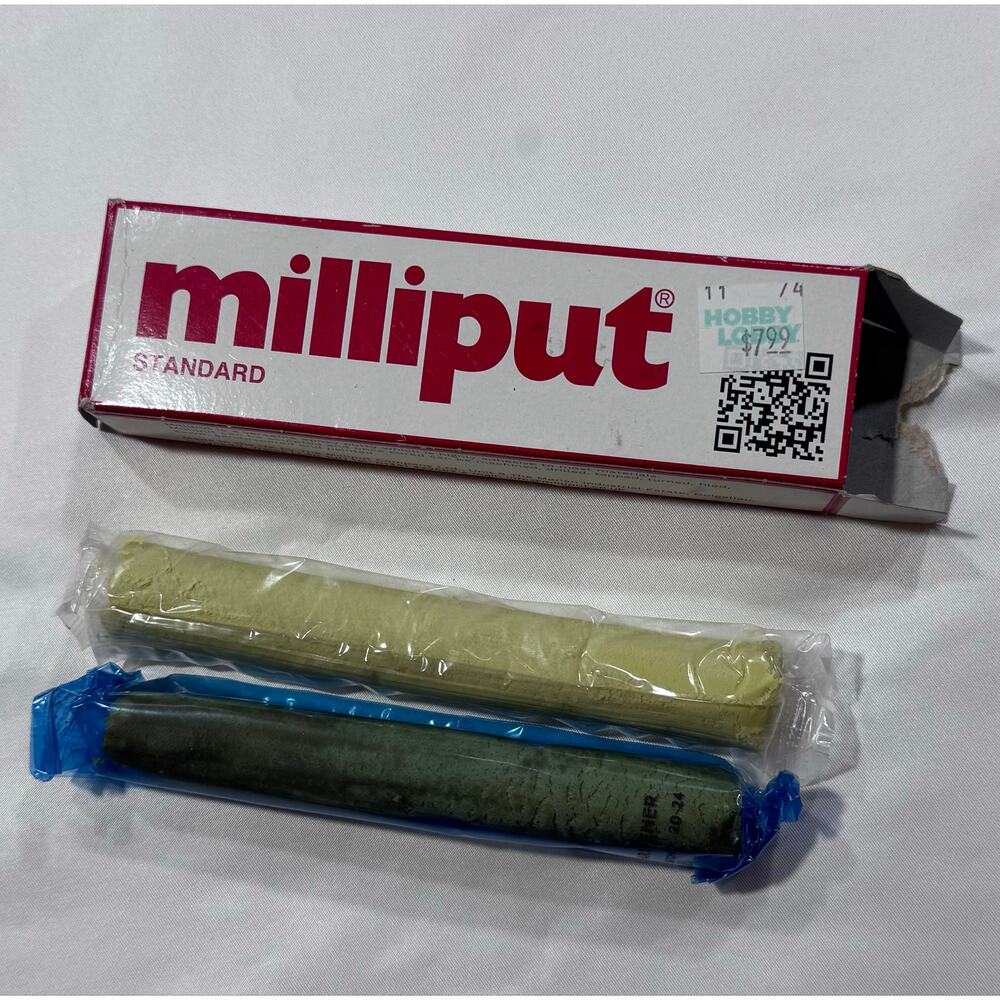 Milliput Standard Yellow-Grey 2-Part Epoxy Putty 4oz (113.4g) Modeling Repair